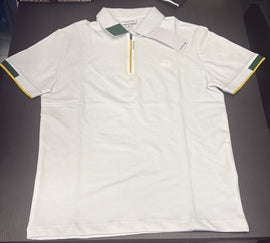 POLO LACOSTE CON CERNIERA E LOGO BIANCO