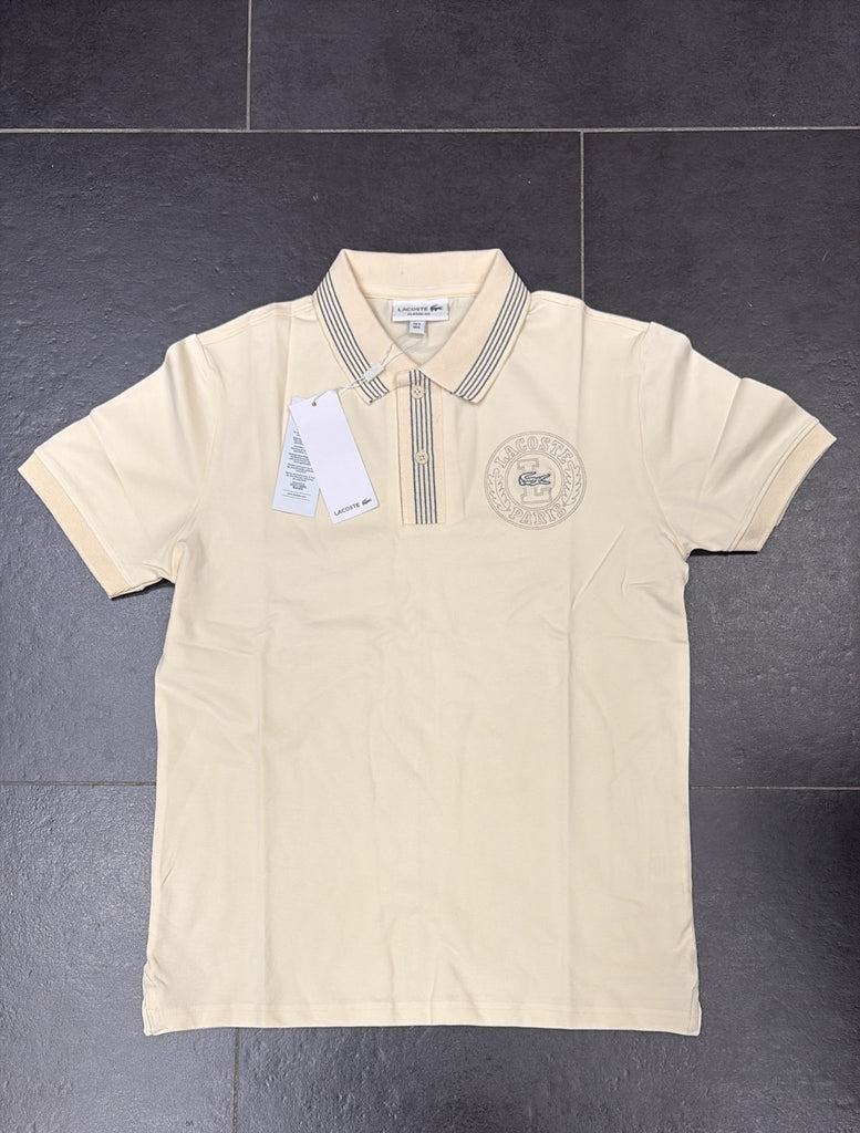 POLO LACOSTE CON LOGO CERCHIATO CUCITO