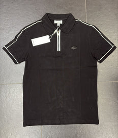 POLO LACOSTE CON LOGO NERO E CERNIERA