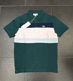 POLO LACOSTE MULTICOLOR CON LOGO LATO CUORE CUCITO