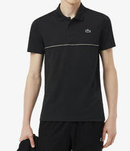 Carica l'immagine nel visualizzatore di Gallery, POLO LACOSTE CON RIGHINO CENTRALE E SCRITTA RETRO ORO