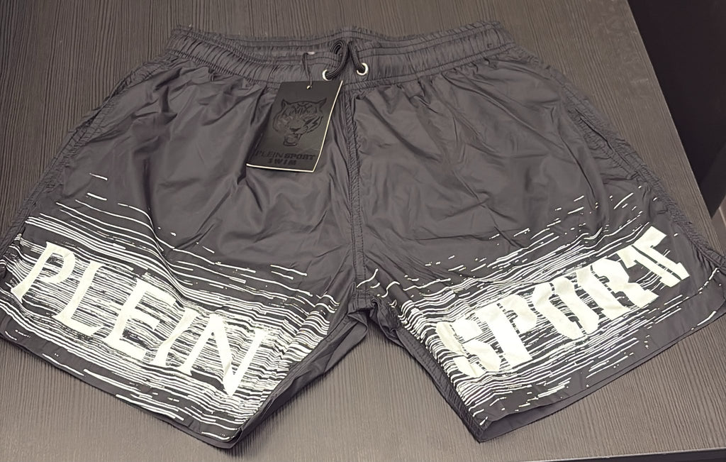 COSTUME PLEIN SPORT CON SCRITTA ORIZZONTALE GAMBA E GRAFFI
