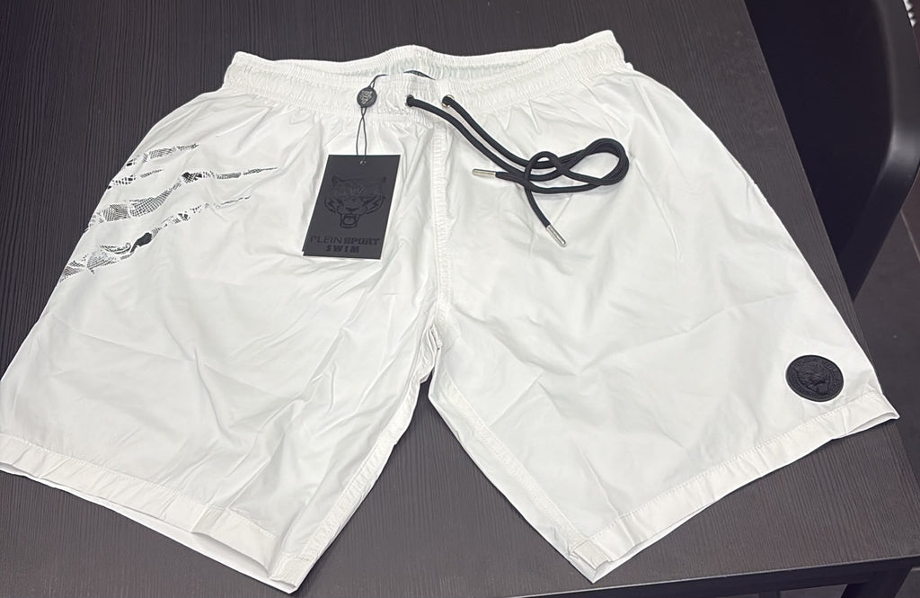 COSTUME PLEIN SPORT CON LOGO RIALZATO E SCRITTA GAMBA