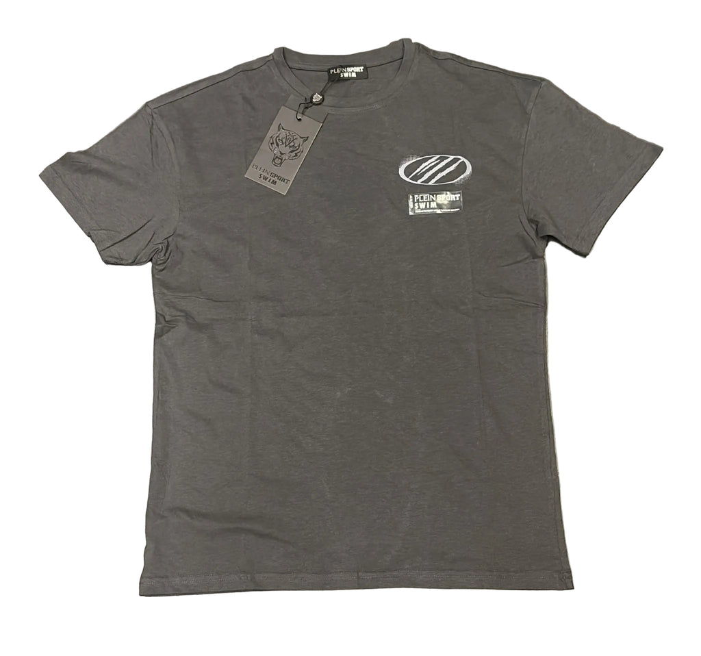 T-SHIRT PLEIN SPORT CON LOGO LATO CUORE CERCHIATO E SCRITTA RETRO VERTICALE