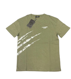 T-SHIRT PLEIN SPORT CON GRAFFI LATERALI E SCRITTA RETRO VERTICALE
