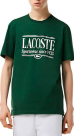 T-SHIRT LACOSTE CON SCRITTA SINCE 1933 BIANCA