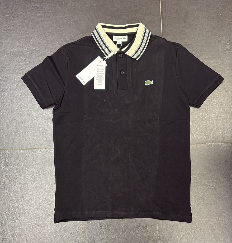 POLO LACOSTE CON COLLETTO IN MAGLIA BEIGE