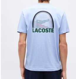 T-SHIRT LACOSTE CON LOGO LATO CUORE E PORTA E SCRITTA RETRO