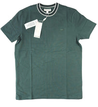 Carica l'immagine nel visualizzatore di Gallery, T-SHIRT LACOSTE CON COLLETTO BORDO BIANCO LOGO LATO CUORE VERDE