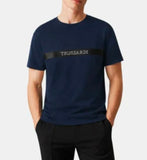 T-SHIRT TRUSSARDI FASCIA CENTRALE NERA