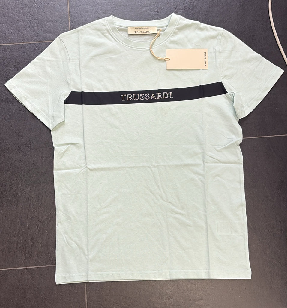 T-SHIRT TRUSSARDI FASCIA CENTRALE NERA