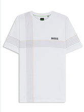 Carica l'immagine nel visualizzatore di Gallery, T-SHIRT BOSS CON LOGO LATO CUORE GOMMA E STRISCE CENTRALI
