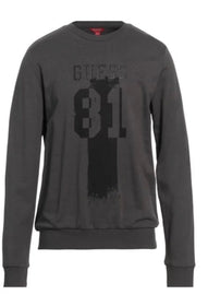 FELPA GUESS GIROCOLLO CON SCRITTA CENTRALE MARMO STAMPATA