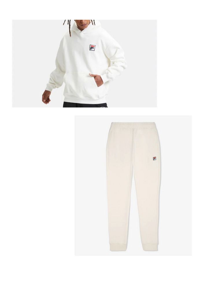 TUTA COMPLETA FILA UOMO COTONE CON LOGO LATO CUORE GIROCOLLO