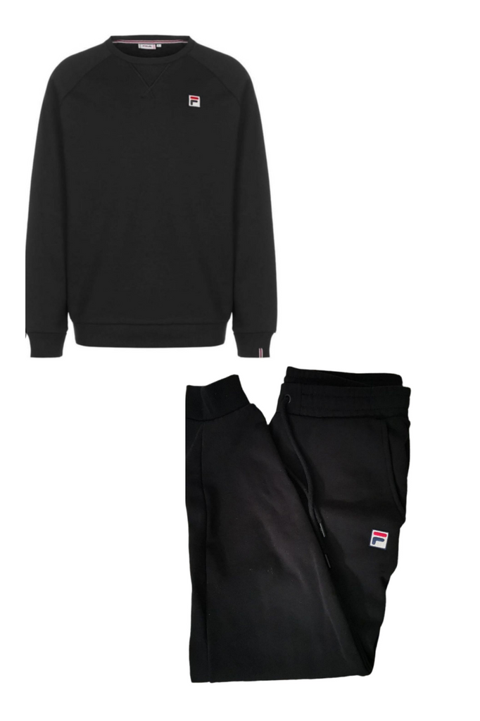 TUTA COMPLETA FILA UOMO COTONE CON LOGO LATO CUORE GIROCOLLO