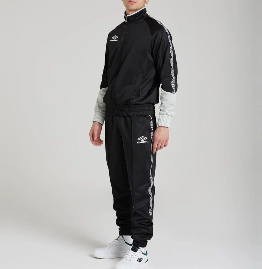 TUTA COMPLETA UMBRO UOMO ACETATA CON ZIP CON BANDA LATERALE