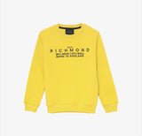 FELPA RICHMOND BIMBO GARZATA  GIROCOLLO SCRITTA CENTRALE E ROCK E ROLL