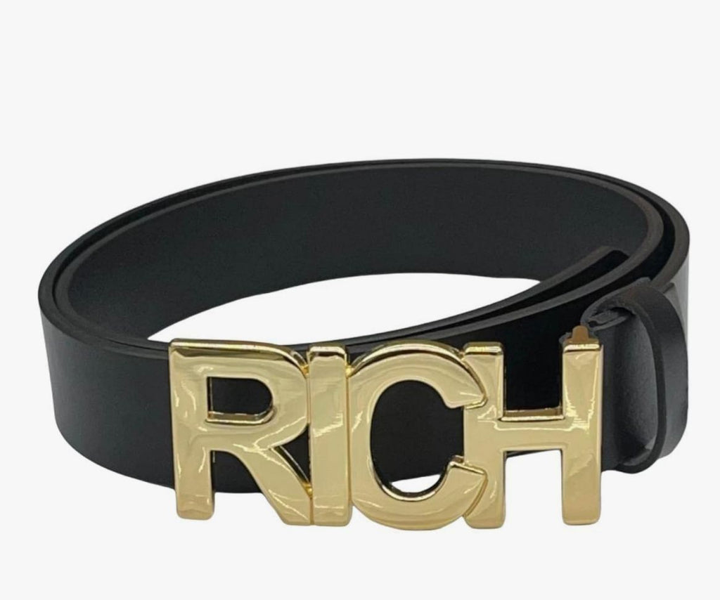 CINTURA RICHMOND CON SCRITTA ORO SULLA CHIUSURA