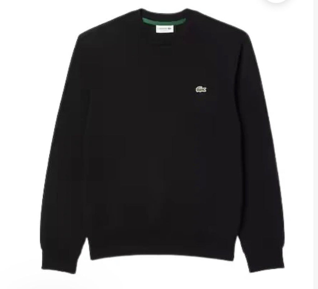 FELPA LACOSTE GIROCOLLO CON LOGO LATO CUORE CUCITO