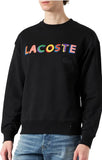 FELPA LACOSTE UNISEX COTONE CON SCRITTA CENTRALE COLORATA