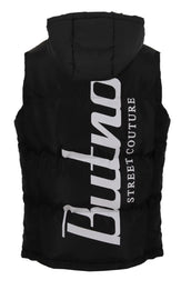 SMANICATO BUTNOT UOMO PIUMINO CON SCRITTA LUNGO SCHIENA E CAPPUCCIO