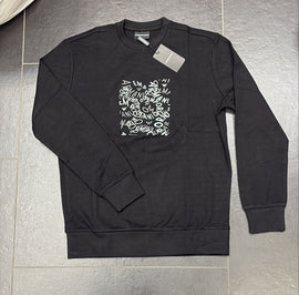 FELPA ARMANI UOMO COTONE SCRITTA CENTRALE MULTISCRITTA