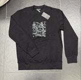 FELPA ARMANI UOMO COTONE SCRITTA CENTRALE MULTISCRITTA