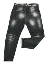 Carica l&#39;immagine nel visualizzatore di Gallery, JEANS CIANOTIC UOMO BAGGY CON SCHIZZI E CERNIERA