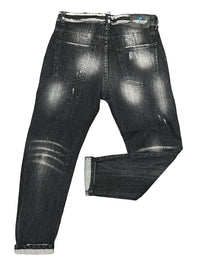 JEANS CIANOTIC UOMO BAGGY CON SCHIZZI E CERNIERA