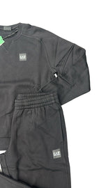 TUTA COMPLETA EA7 UOMO FELPATA , GIROCOLLO, LOGO LATO CUORE E RETRO