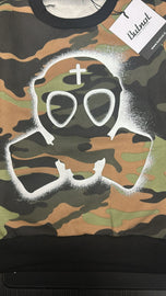 FELPA BUTNOT BAMBINO FELPATA STAMPA MILITARE CON TESCHIO CENTRALE