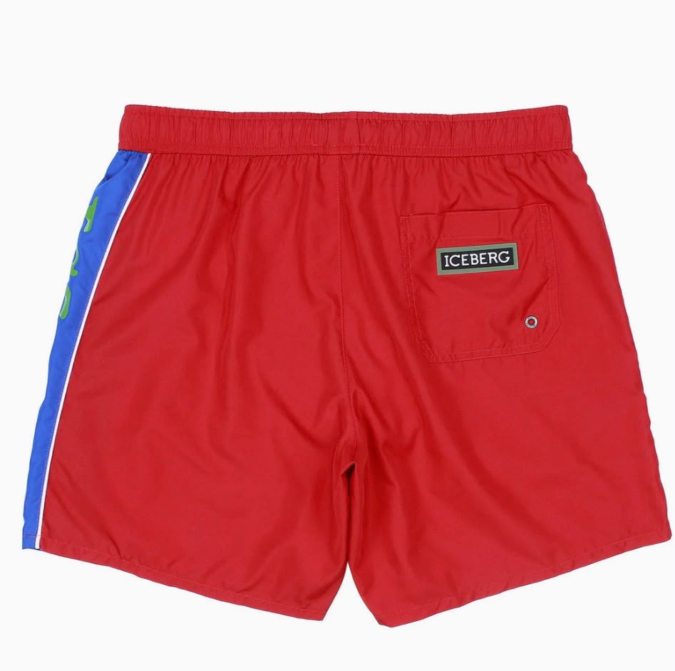 COSTUME ICEBERG CON FASCIA LATERALE COLORATA E SCRITTA