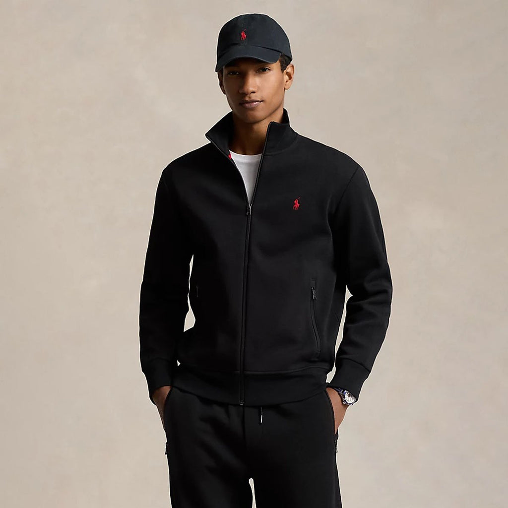 FELPA RALPH LOUREN CON LOGO ROSSO LATO CUORE E ZIP