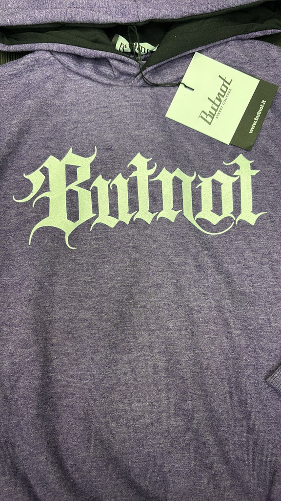 FELPA BUTNOT UNISEX FELPATA , CON CAPPUCCIO E SCRITTA CENTRALE