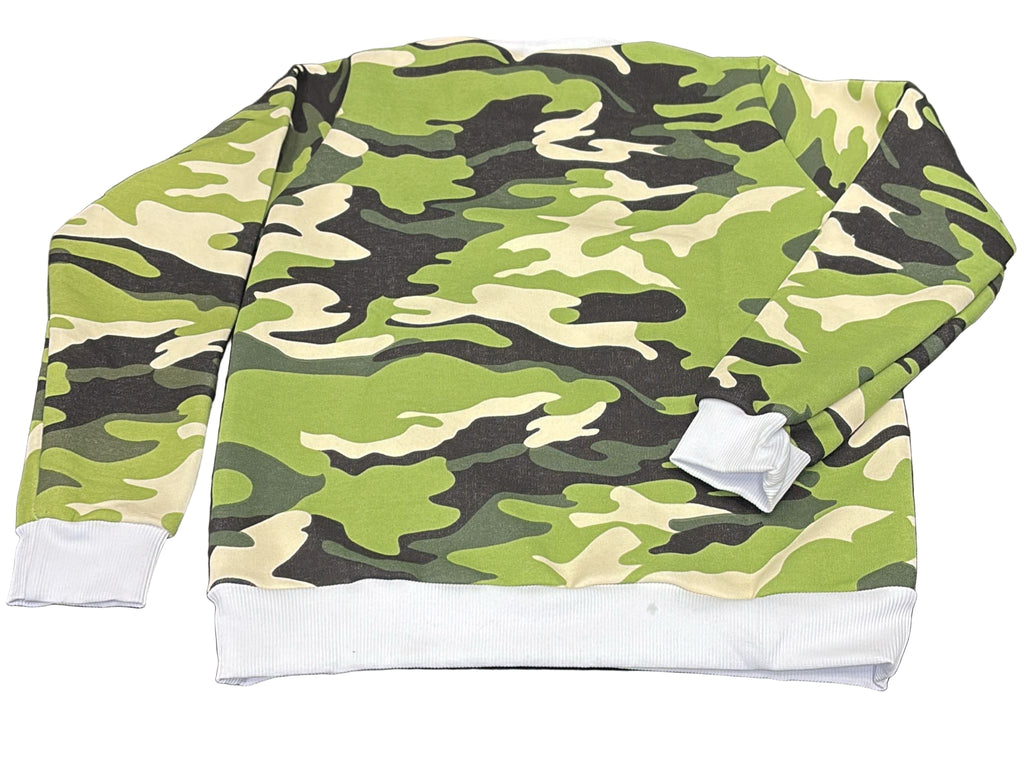 FELPA BUTNOT BAMBINO FELPATA STAMPA MILITARE SCRITTA CENTRALE , GIROCOLLO