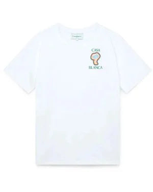 T-SHIRT CASABLANCA CON LOGO FUNGO LATO CUORE