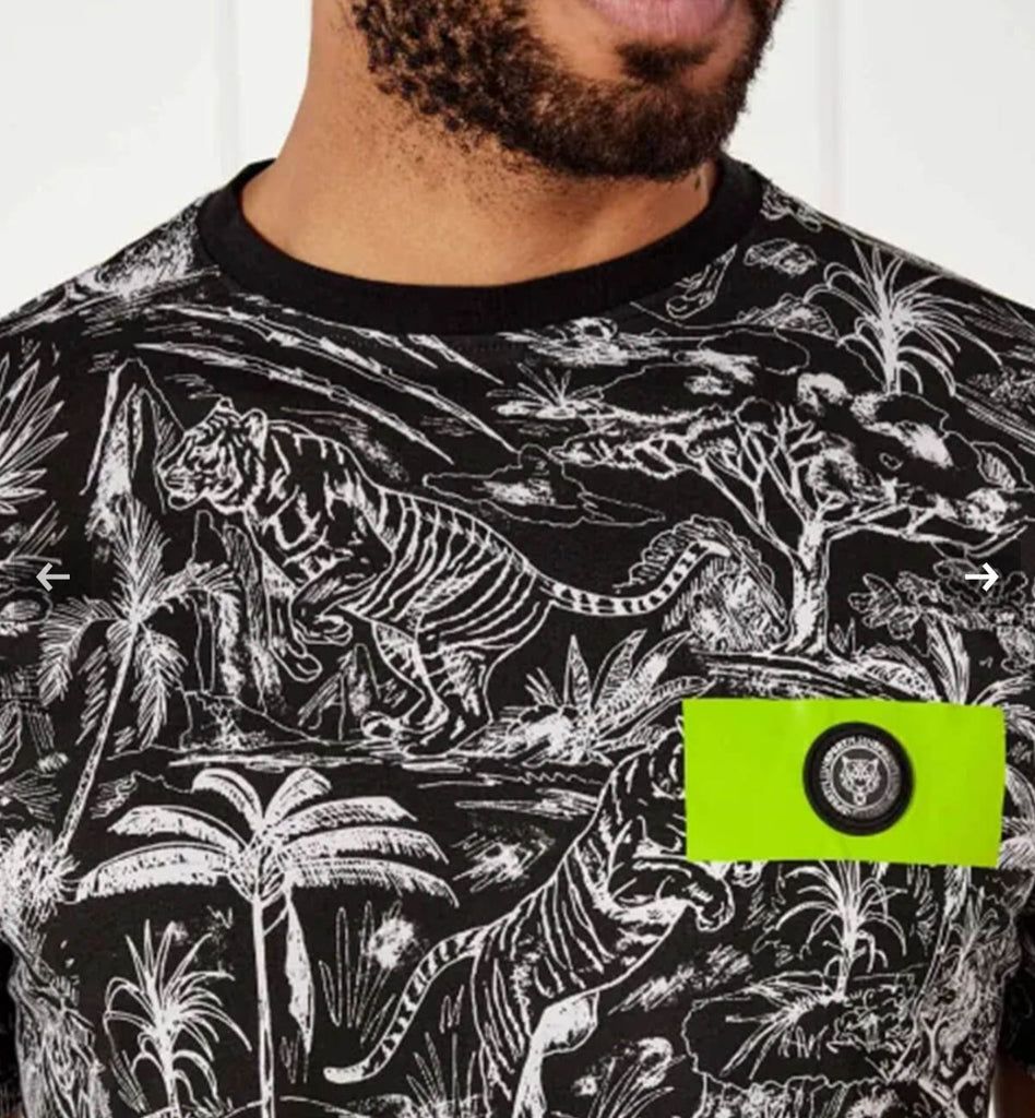 T-SHIRT PLEIN SPORT UOMO COTONE CON SANAVA E LOGO LATO CUORE