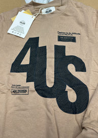 FELPA PACIOTTI UNISEX COTONE GIROCOLLO CON SIGLA 4US CENTRALE EFFETTO MURO