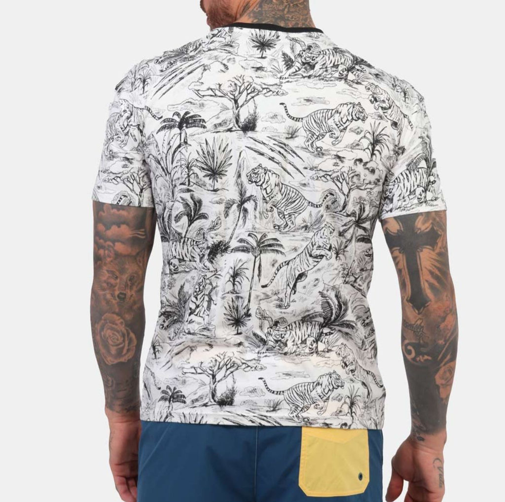 T-SHIRT PLEIN SPORT UOMO COTONE CON SANAVA E LOGO LATO CUORE