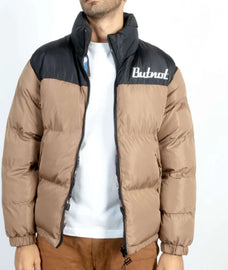 GIUBBINO BUTNOT UOMO PIUMINO CON BANDA NERA SCRITTA LATO CUORE E SPALLE