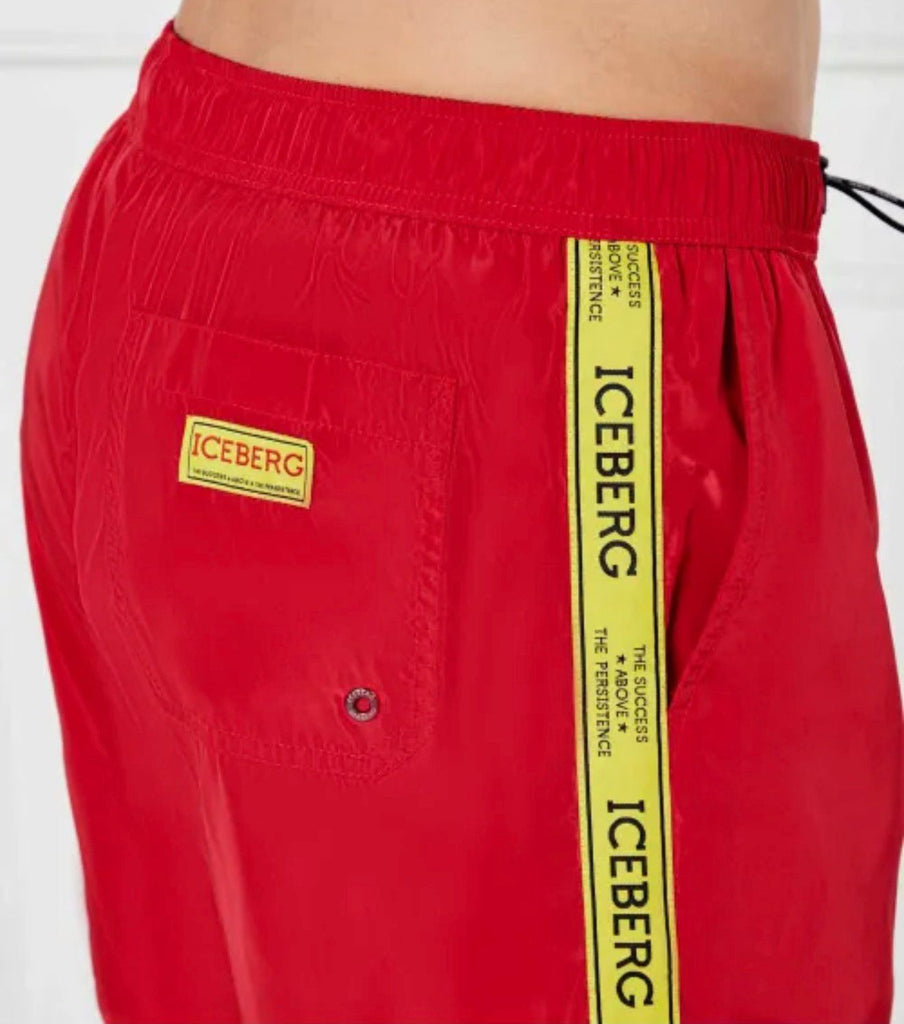 COSTUME ICEBERG CON BANDA LATERALE LOGATA GIALLA