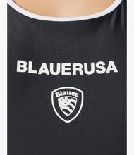 Carica l&#39;immagine nel visualizzatore di Gallery, COSTUME BLAUER INTERNO CON LOGO CENTRALE STAMPATO E DETTAGLI BIANCHI