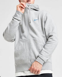 TUTA COMPLETA NIKE UNISEX  FELPATA CON CAPPUCCIO, ZIP E BAFFO BLU LATO CUORE