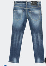 Carica l&#39;immagine nel visualizzatore di Gallery, PANTALONE JEANS DSQUARED LOGO DS2 GAMBE