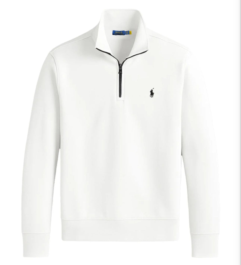 FELPA RALPH LAUREN UOMO , COTONE, CON CERNIERA E COLLETTO , LOGO LATO CUORE