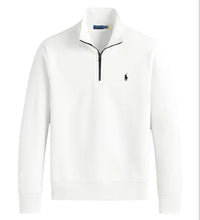 Carica l&#39;immagine nel visualizzatore di Gallery, FELPA RALPH LAUREN UOMO , COTONE, CON CERNIERA E COLLETTO , LOGO LATO CUORE