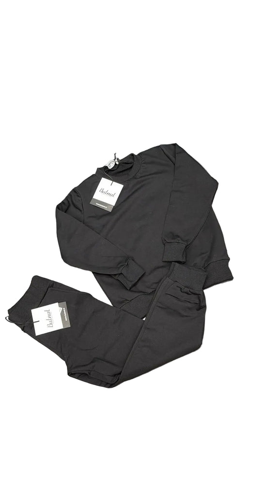 TUTA COMPLETA BUTNOT BAMBINA FELPATA CON SCRITTA LATERALE GIROCOLLO BASIC