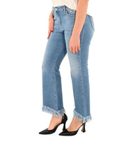 Carica l&#39;immagine nel visualizzatore di Gallery, JEANS VICOLO CON FRANGE CAVIGLIA