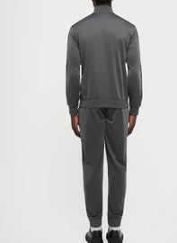 TUTA COMPLETA EA7 UOMO ACETATA GIROCOLLO CON BANDE SULLE SPALLE E LOGO LATO CUORE