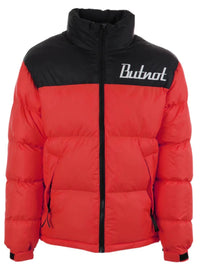 GIUBBINO BUTNOT UOMO PIUMINO CON BANDA NERA SCRITTA LATO CUORE E SPALLE